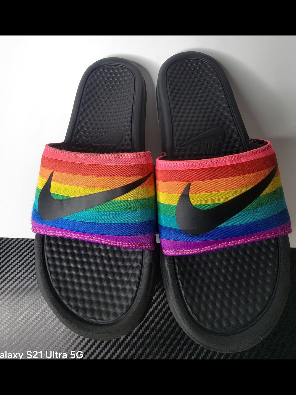 Nike Rainbow Pride Slide Sandals - Black Base Size 9